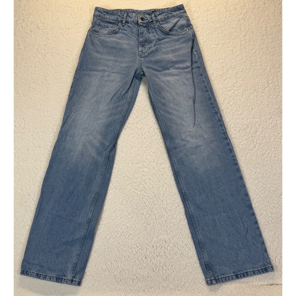 Cernucci Mens Light Wash Blue Straight Leg Relaxed Fit Baggy Denim Jeans Size 30 - Picture 1 of 11